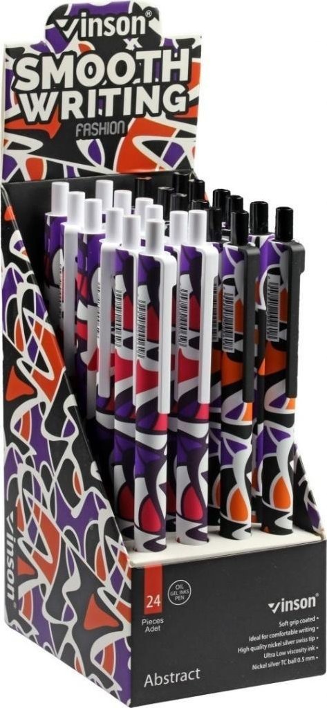 Easy Stationery Długopis automat. Fashion Abstract nieb. (24szt)