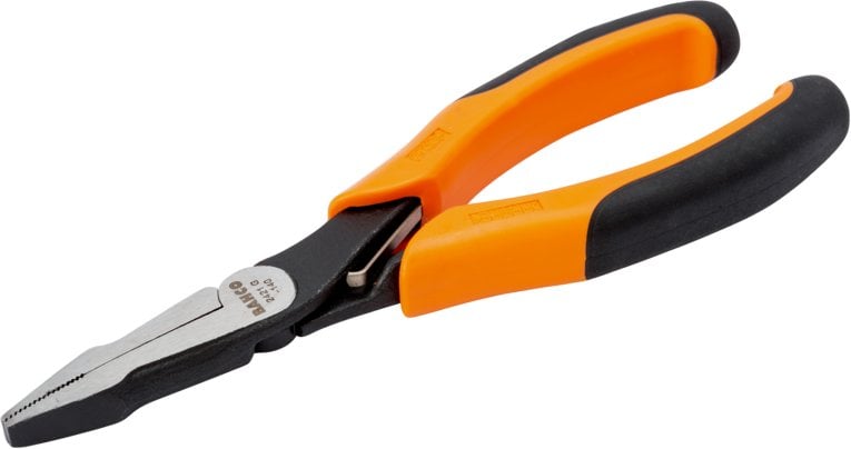 Bahco Flat nose pliers, 1.62 cm, 4.9 cm, 8.7 mm, Steel, Polypropylene (PP), Black, Orange