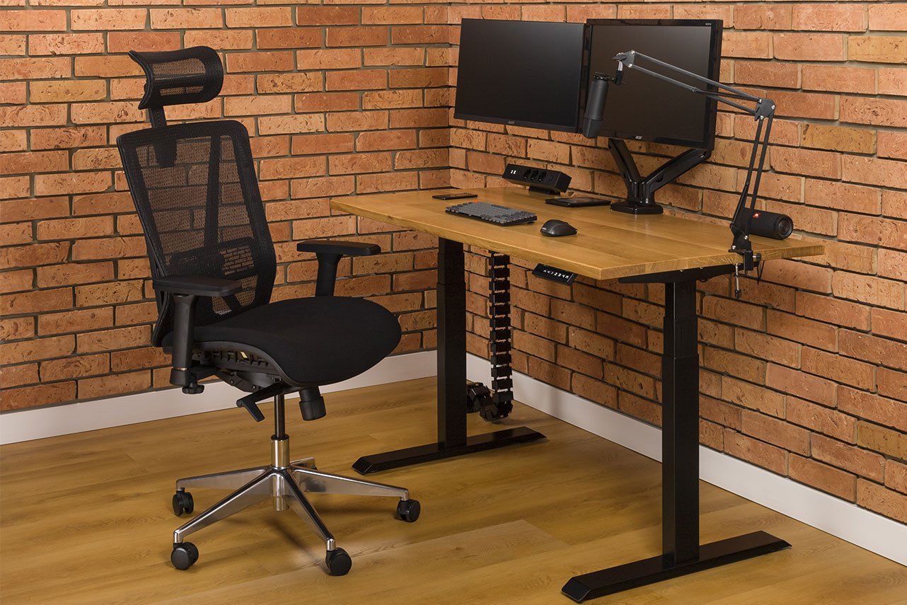 Biurko regulowane Conwork Elegant OAK 130x60 cm