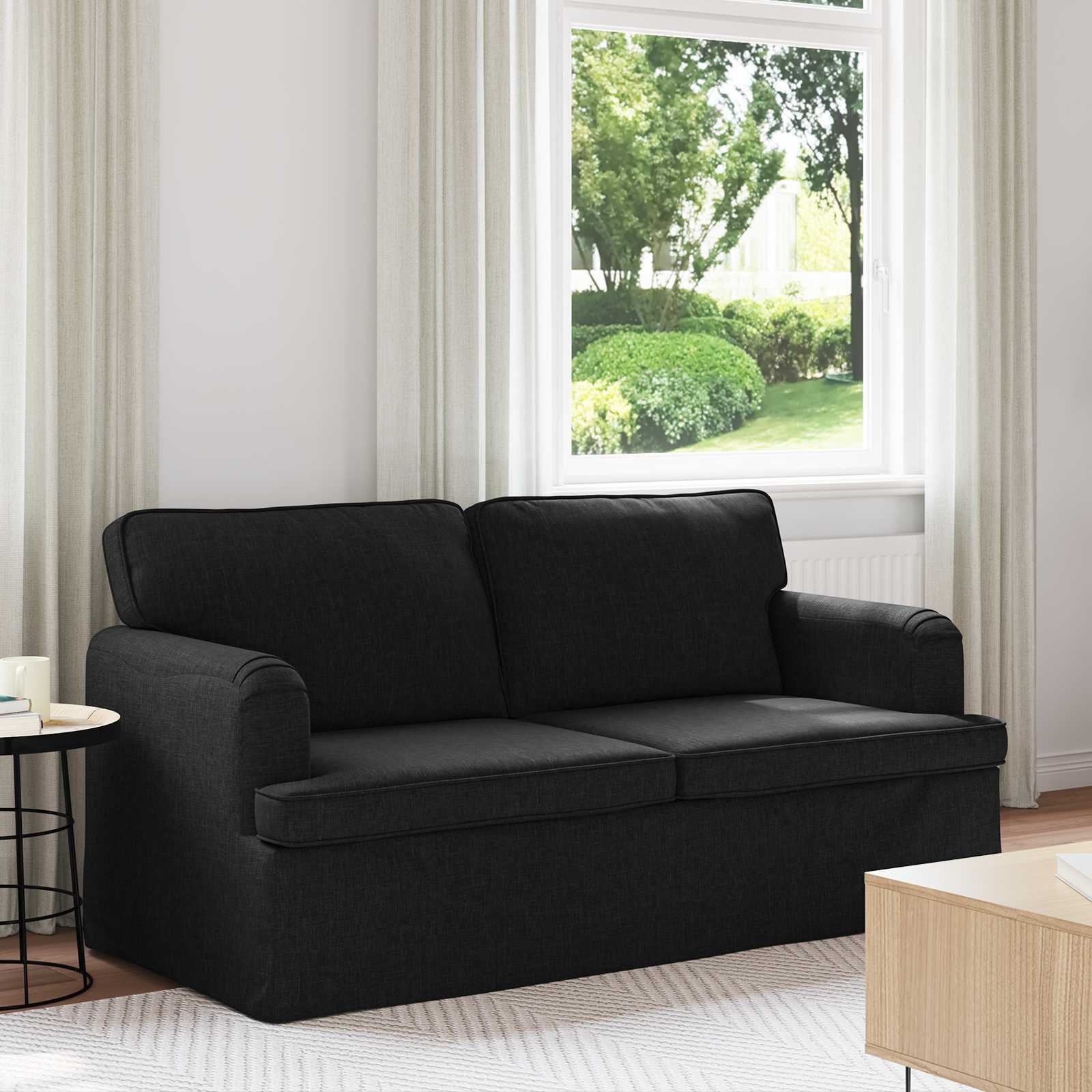 vidaXL Sofa Czarny 142 x 80 x 85 cm Metal