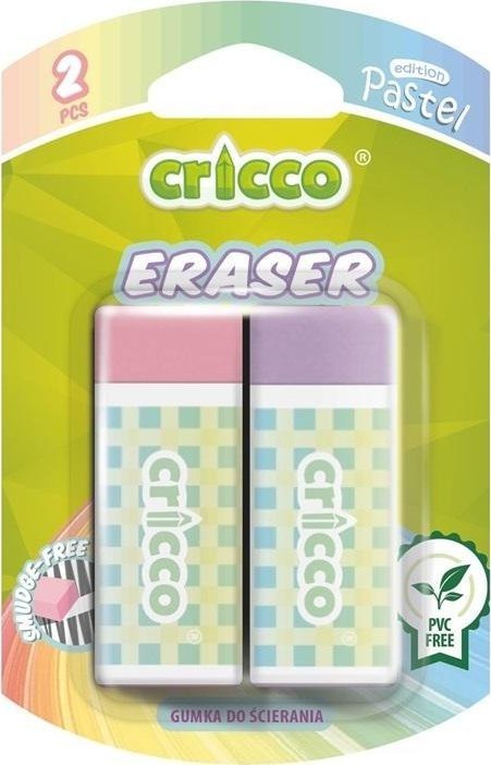 Gumka do ścierania pastel 2szt CRICCO