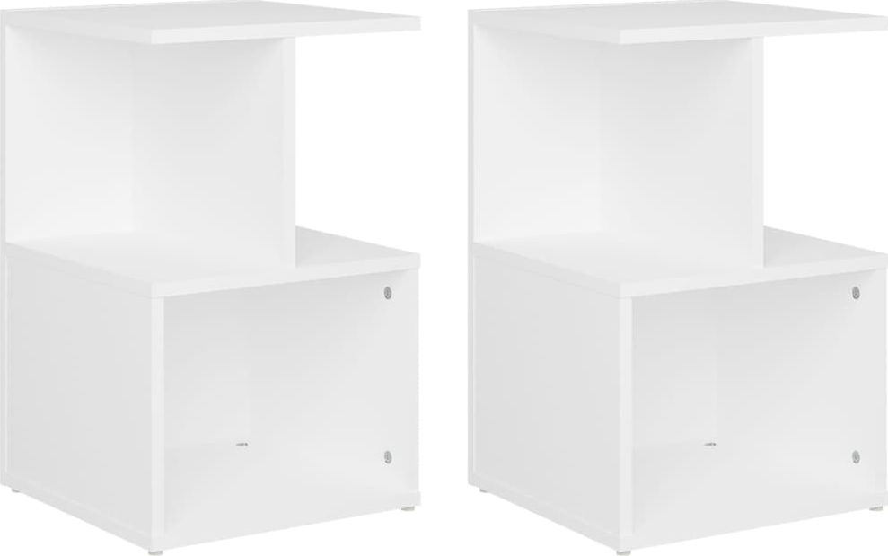 vidaXL Szafki nocne, 2 szt., białe, 35x35x55 cm, płyta wiórowa