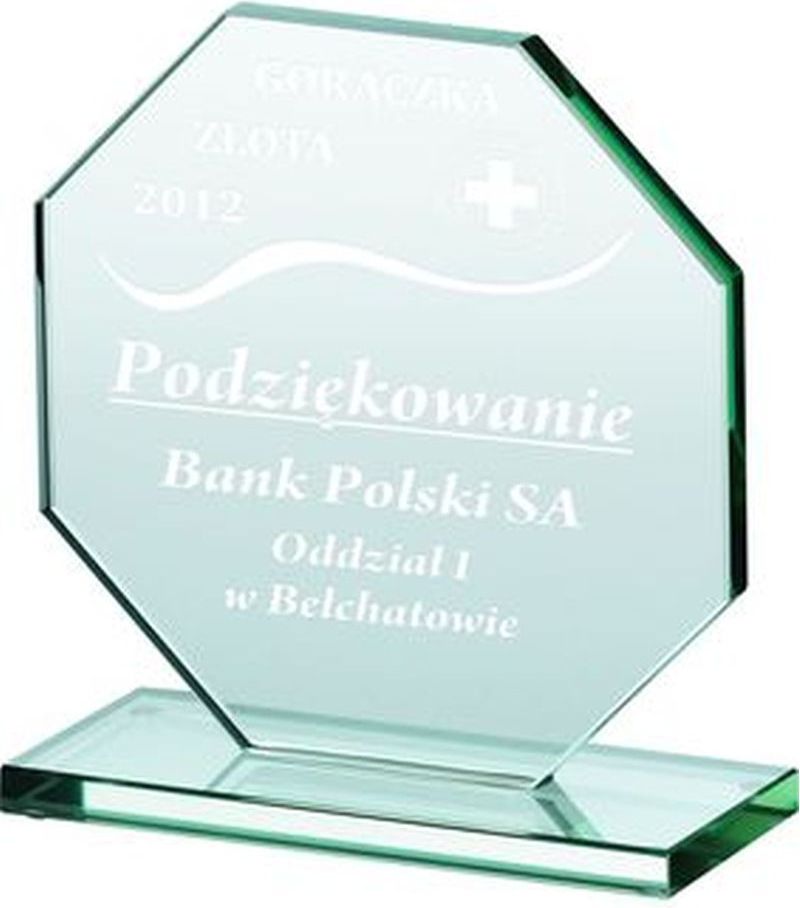 Victoria Sport Trofeum szklane grawerowane