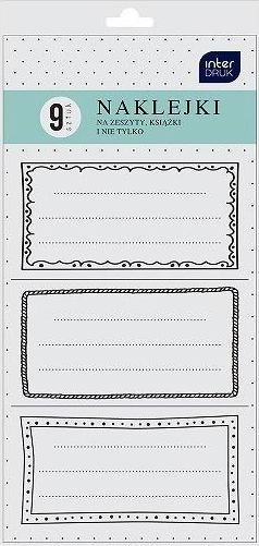 Interdruk Naklejki na zeszyt Ramki 9 naklejek