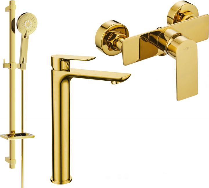 Mexen Mexen Alfa DQ40 zestaw prysznicowy, złoty - 745714DQ40-50