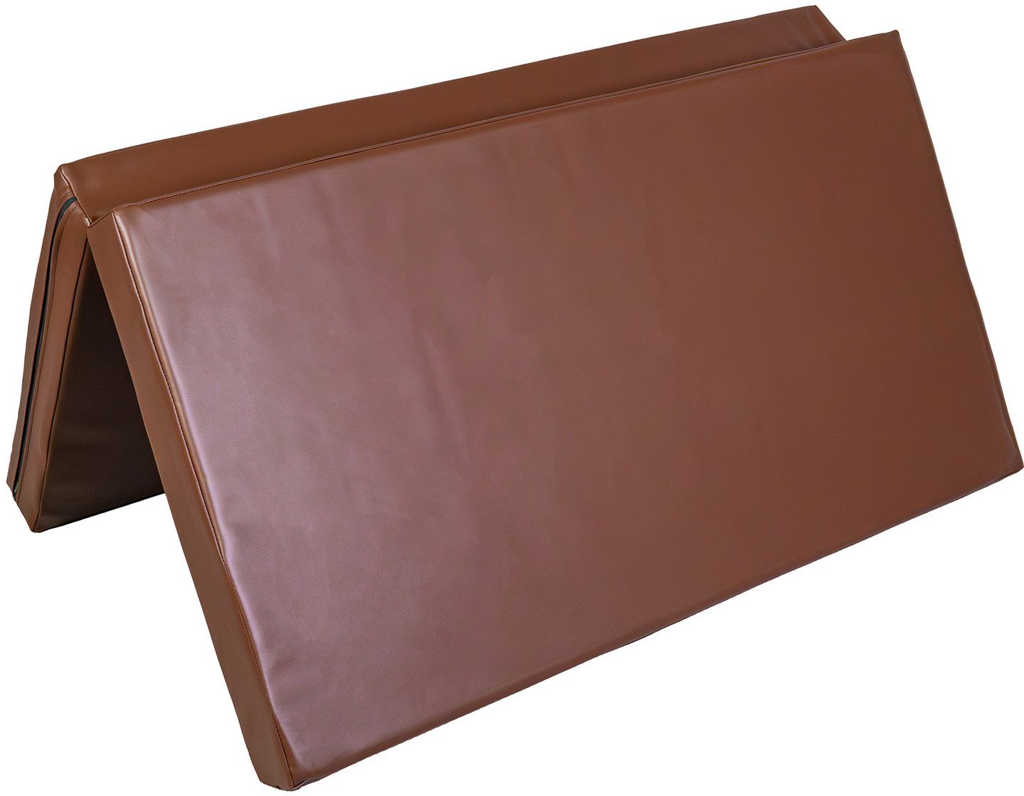 Materac dwuczęściowy z rzepami UNDERFIT 130 x 120 x 10 cm miękki brązowy