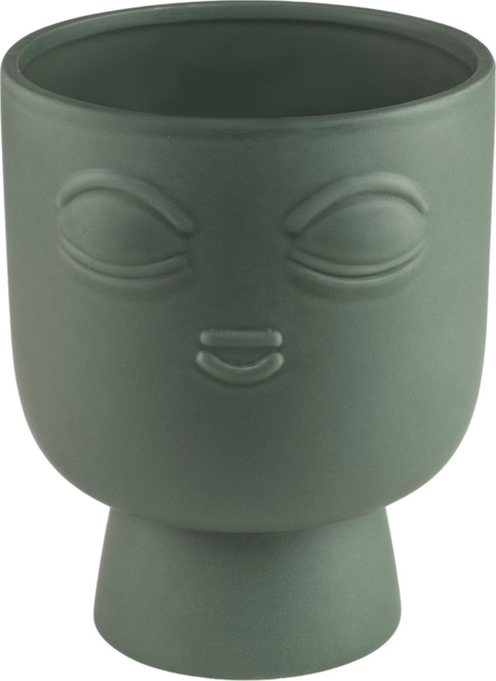 Direct Home and Garden Osłonka TWARZ zielona 13 cm