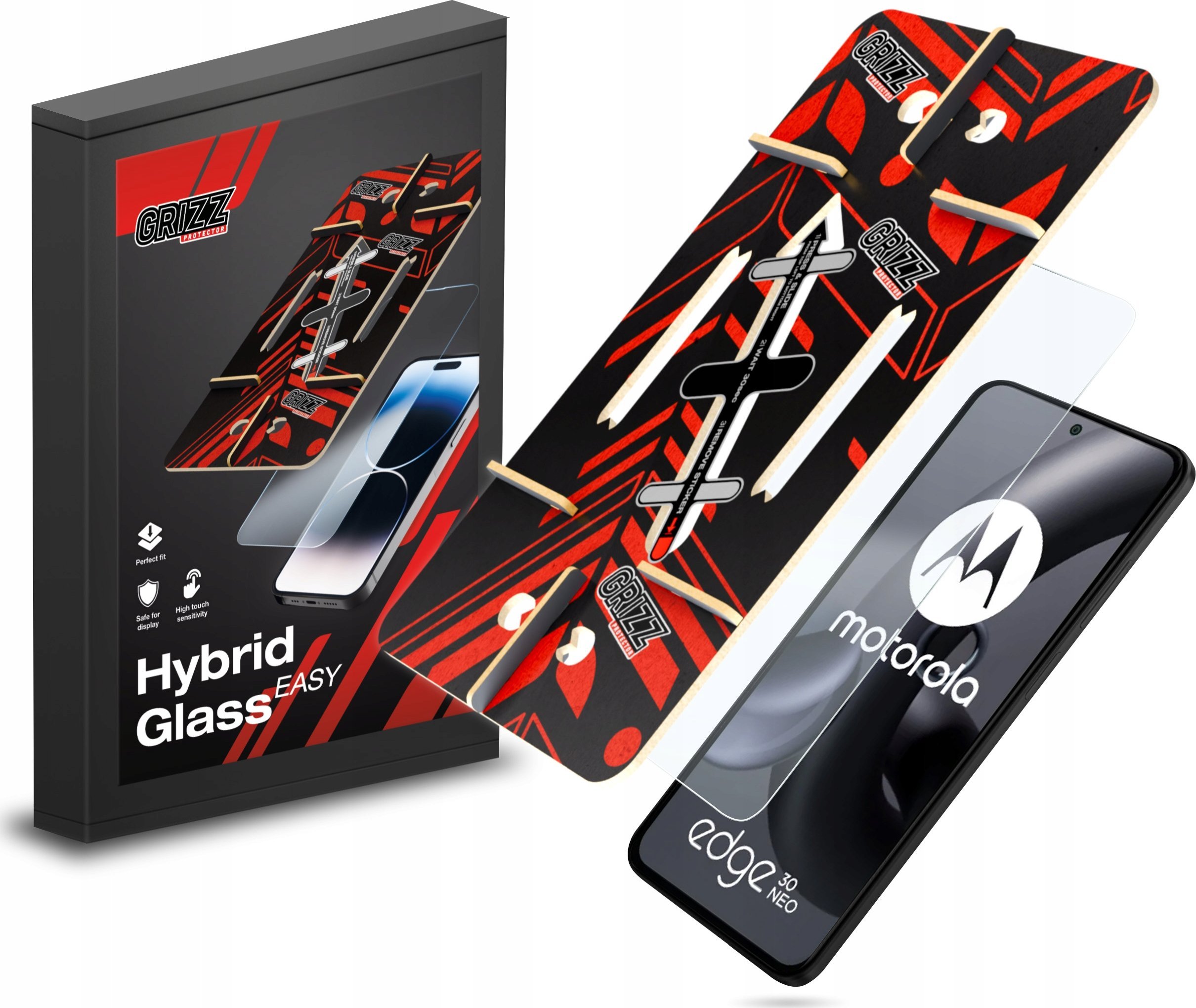 GrizzGlass Szkło hybrydowe HybridGlass Easy do Motorola Edge 30 Neo