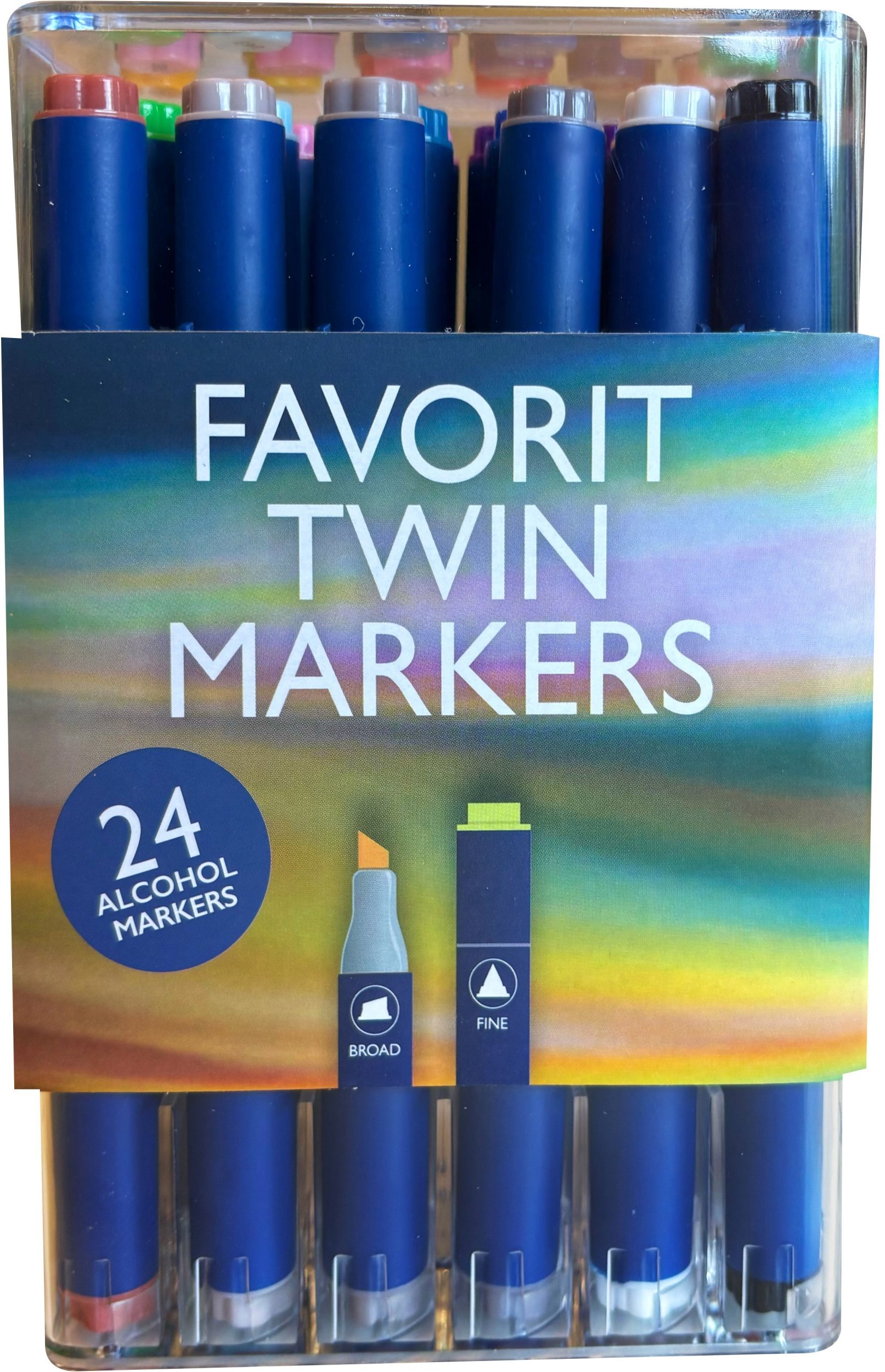 Favorit Twin Markers, Dual 2-i-1 tusch - 24 stk i æske