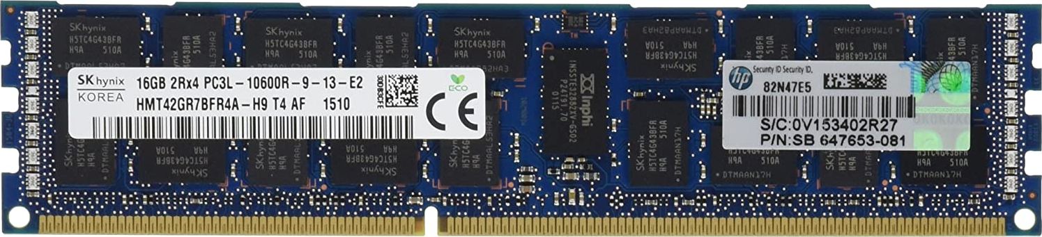 Pamięć dedykowana HPE DDR3L, 16 GB, 1333 MHz, CL9 (647901-S21)