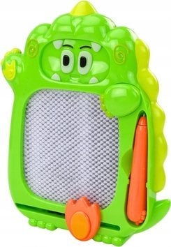 LeanToys Tablica Do Rysowania Gra Kieszonkowa 2w1 Dinozaur Zielony