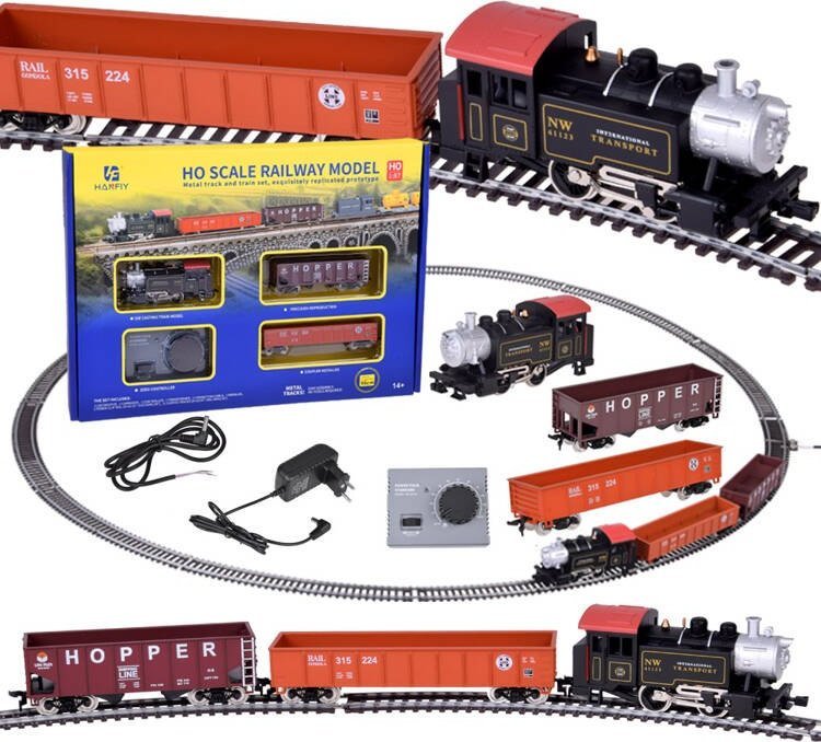 Jokomisiada Kolejka elektryczna klasyczny parowóz z jednostką sterującą H0 1:87 RC0643