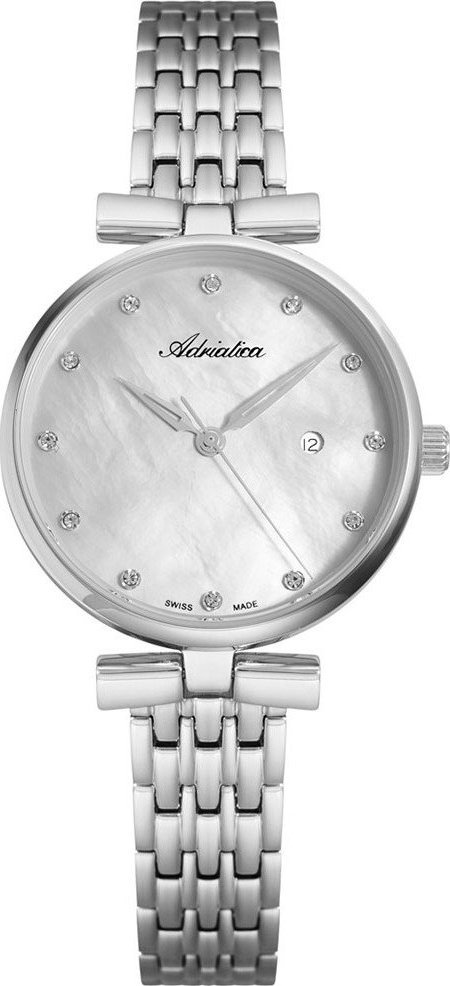 Zegarek Adriatica Zegarek damski Adriatica A3736.514FQ CYRKONIE srebrny