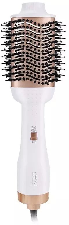 Plaukų formuotuvas-džiovintuvas OSOM Professional Hot Air Brush OSOMP01HDWH, baltos spalvos, 1000 W