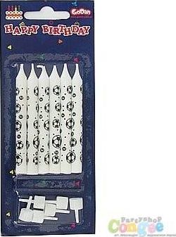 GoDan Świeczki urodzinowe Piłka Nożna - 6 szt. uniwersalny