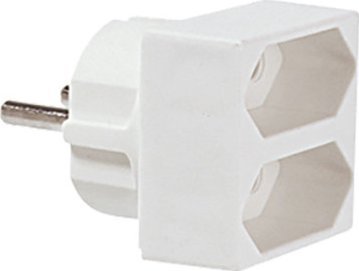 Bachmann Podwójna wtyczka BACHMANN Euro, 1x wtyczka z uziemieniem, 2x gniazdo Euro