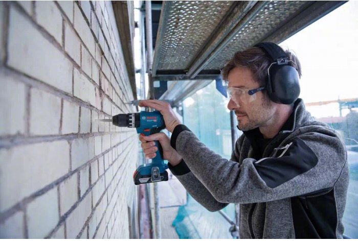 bosch powertools Bosch Cordless Impact Drill GSB 18V-45 Professional, 18V (blue/Kolor: CZARNY, 2x Li-Ion battery 2.0Ah, in L-BOXX)