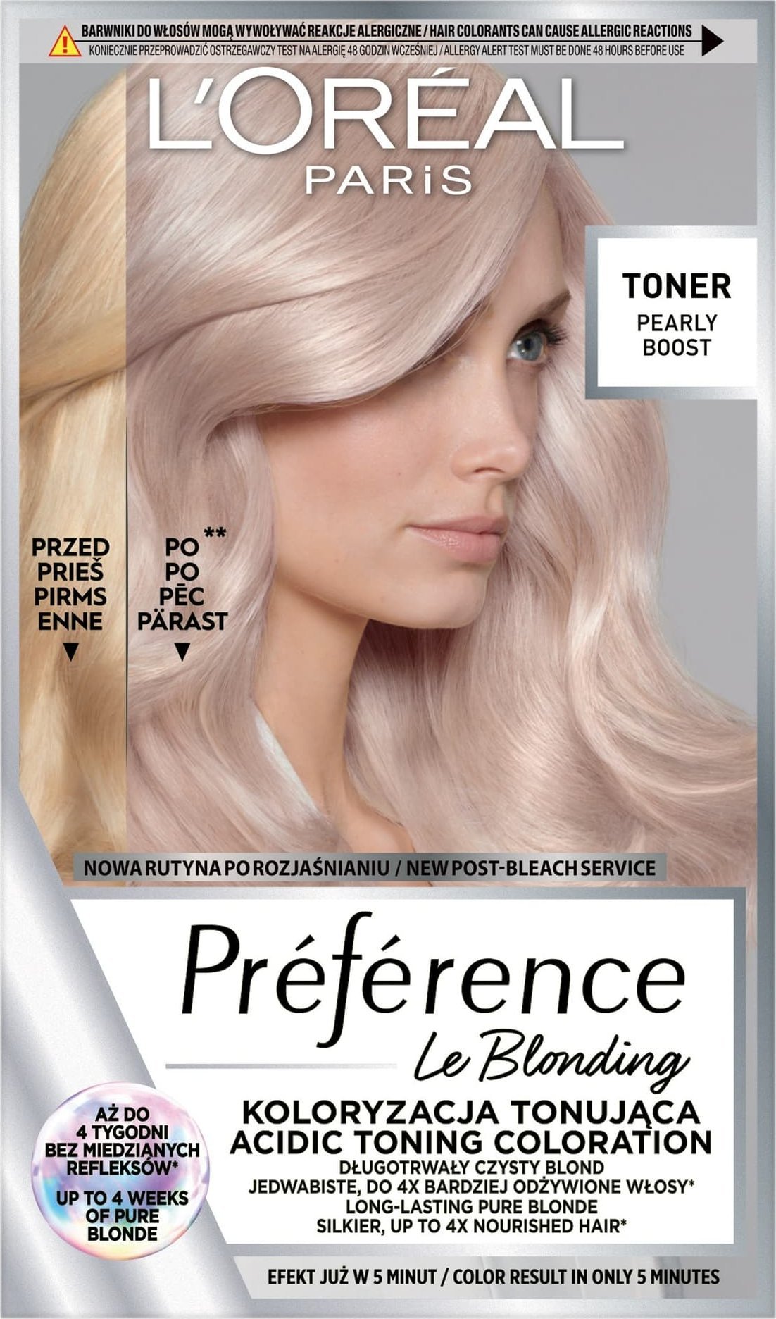LOREAL Preference Le Blonding Toner koloryzujący do włosów blond - Pearly Boost 1op.