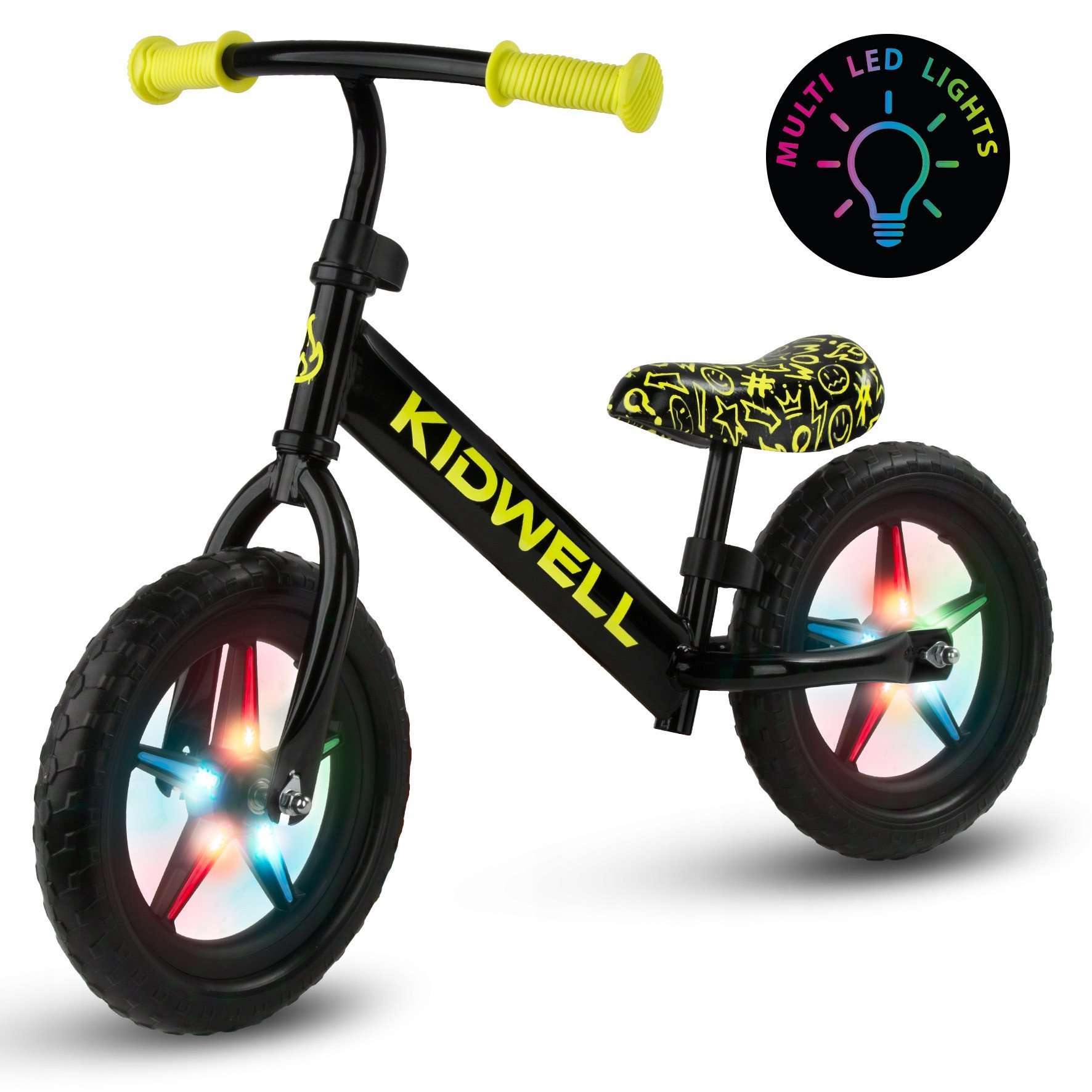 KIDWELL ROWEREK BIEGOWY REBEL LED Neon Yellow 5906601705748