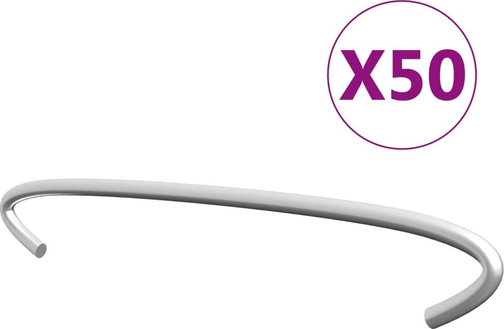 vidaXL Stężenia do gabionów, 50 szt., galwanizowana stal, 15 cm