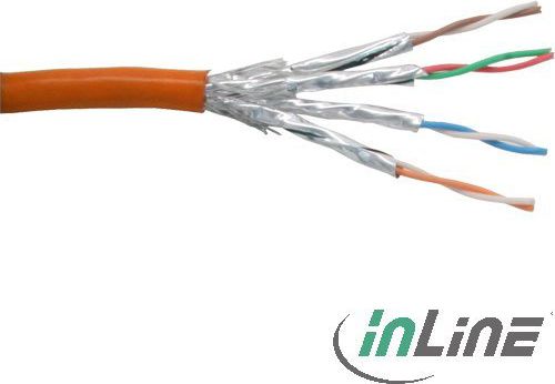 InLine Kabel sieciowy Cat.6 1000 Mbit RJ45 pomarańczowy 100m (76499O)