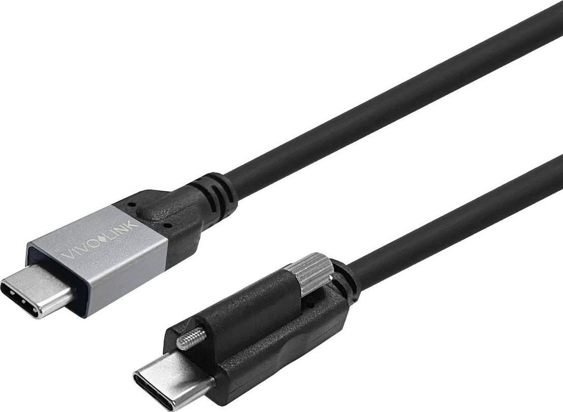 Kabel USB VivoLink USB-C - USB-C 6 m Czarny (USB-C Screw to USB-C Cable 6m)