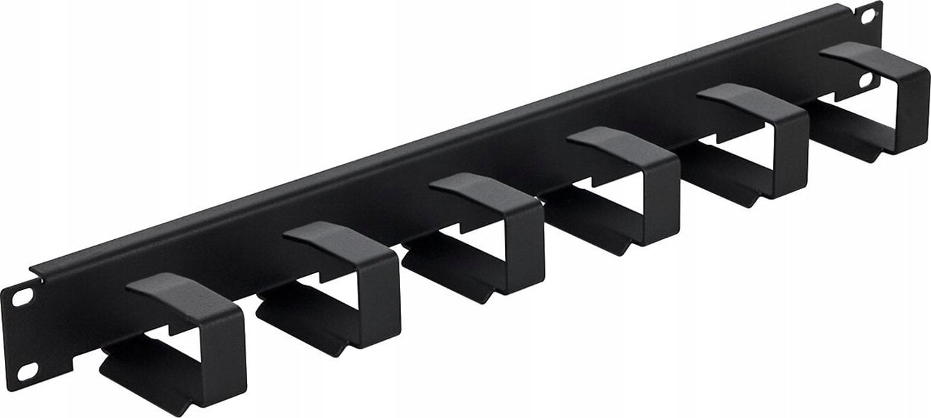 Triton TRITON 19" vyvazovací panel 1U, 6x vyvazovací háček 70x27 mm, černý