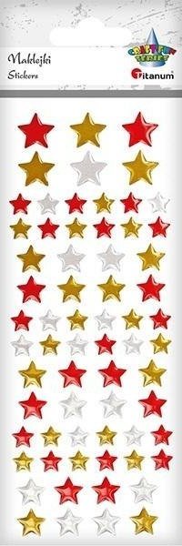 Slowmoose Naklejki foliowe gwiazdki mix 66 szt.