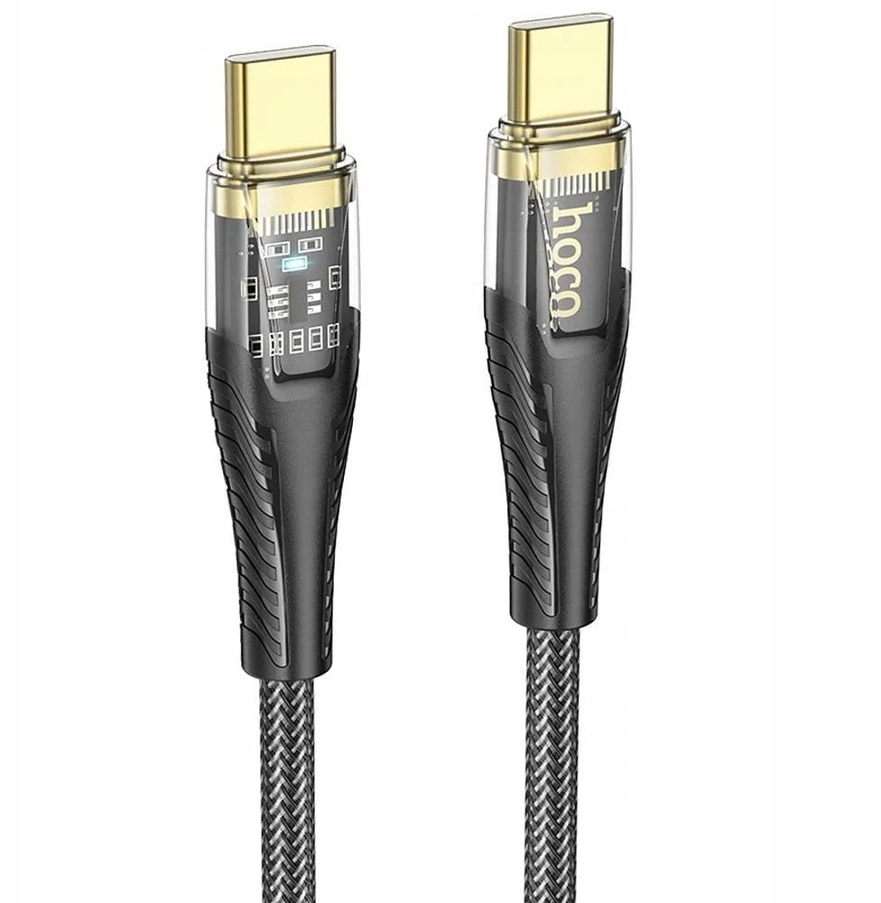 Kabel USB Hoco USB-C - USB-C 1.2 m Czarny (U121 C)