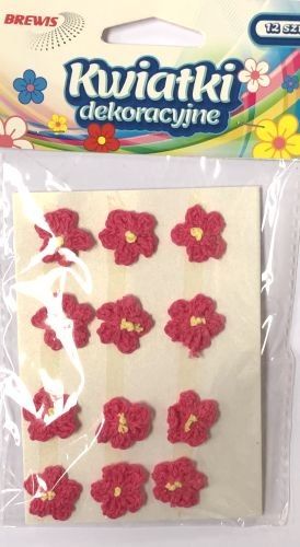 BREWIS Kwiatki 18mm K18-5 ciemny różowy Brewis