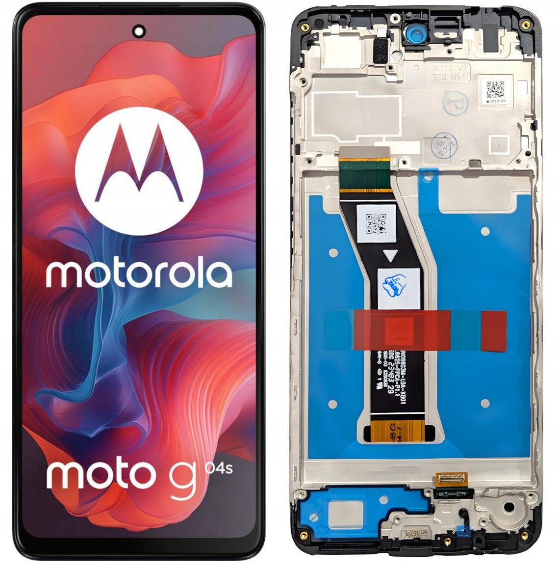 WYŚWIETLACZ EKRAN DOTYK SZYBKA LCD DO MOTOROLA MOTO G04S RAMKA