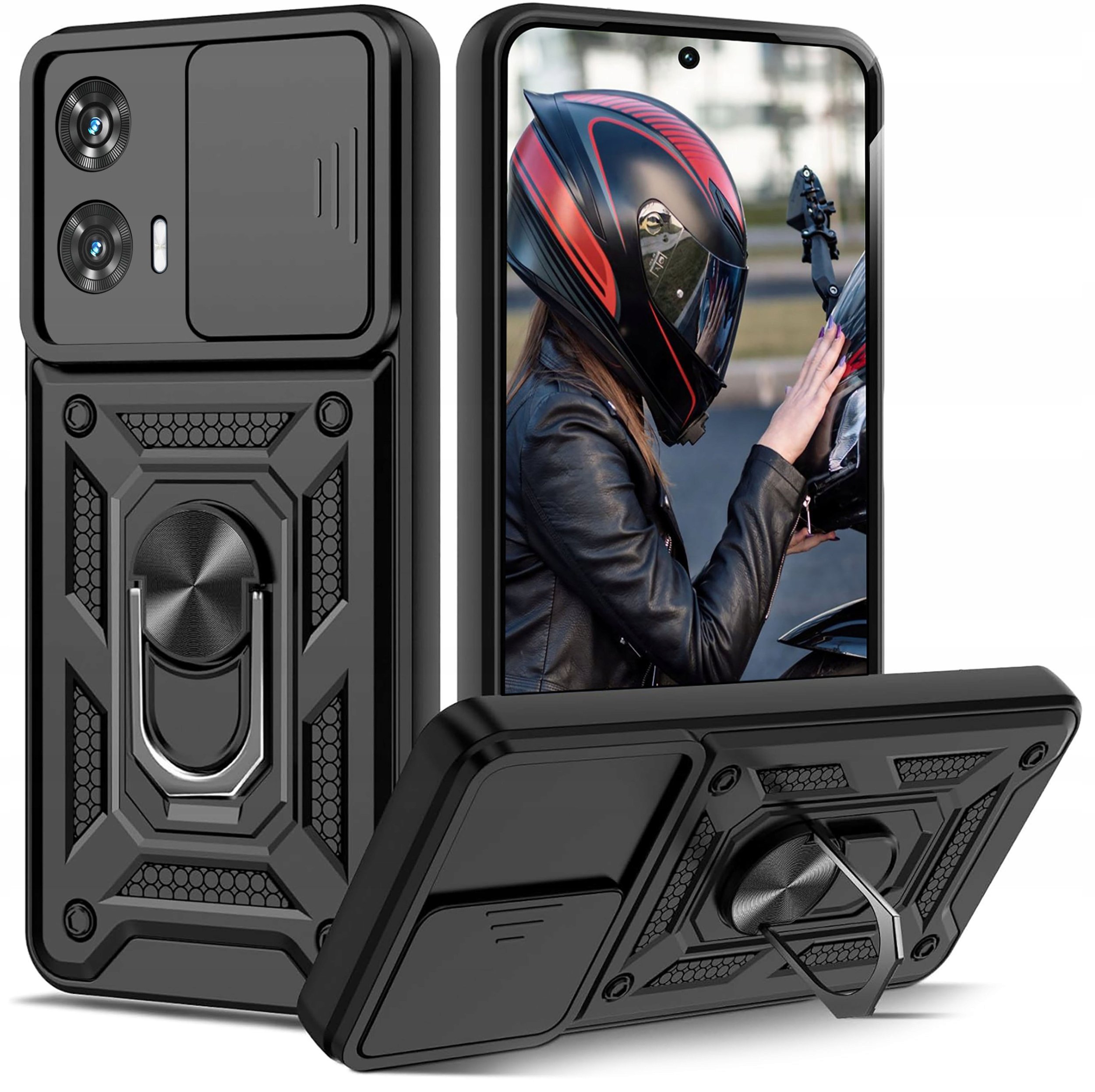 Etui do Motorola EDGE 50 Fusion PANCERNE SLIDE RING CASE