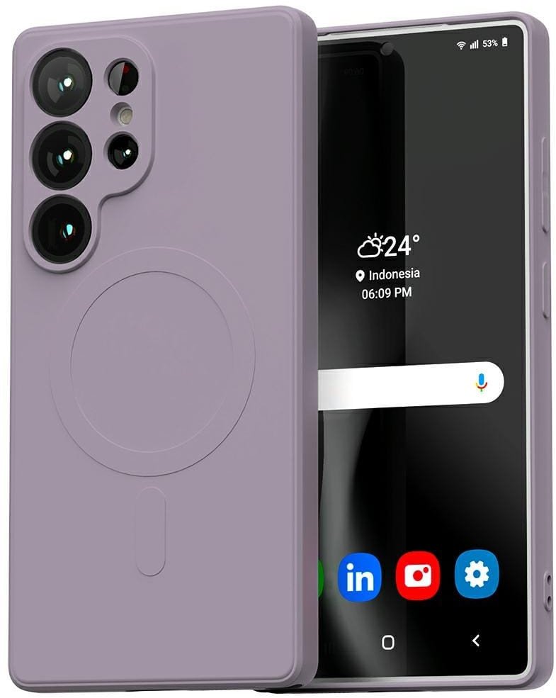 Mercury MagSafe Semi-Silicone Sam S25 Ultra S938 liliowy fiolet /lilac purple