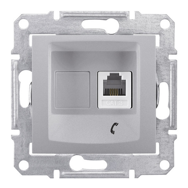 Schneider Electric Gniazdo telefoniczne 1xRJ11 aluminium - SDN4101160
