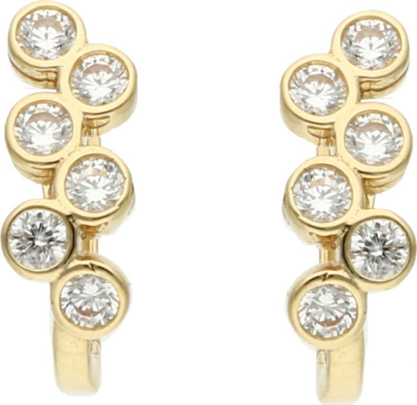 Rosanto Złote kolczyki z cyrkoniami na zapięciu angielskim 585 14k