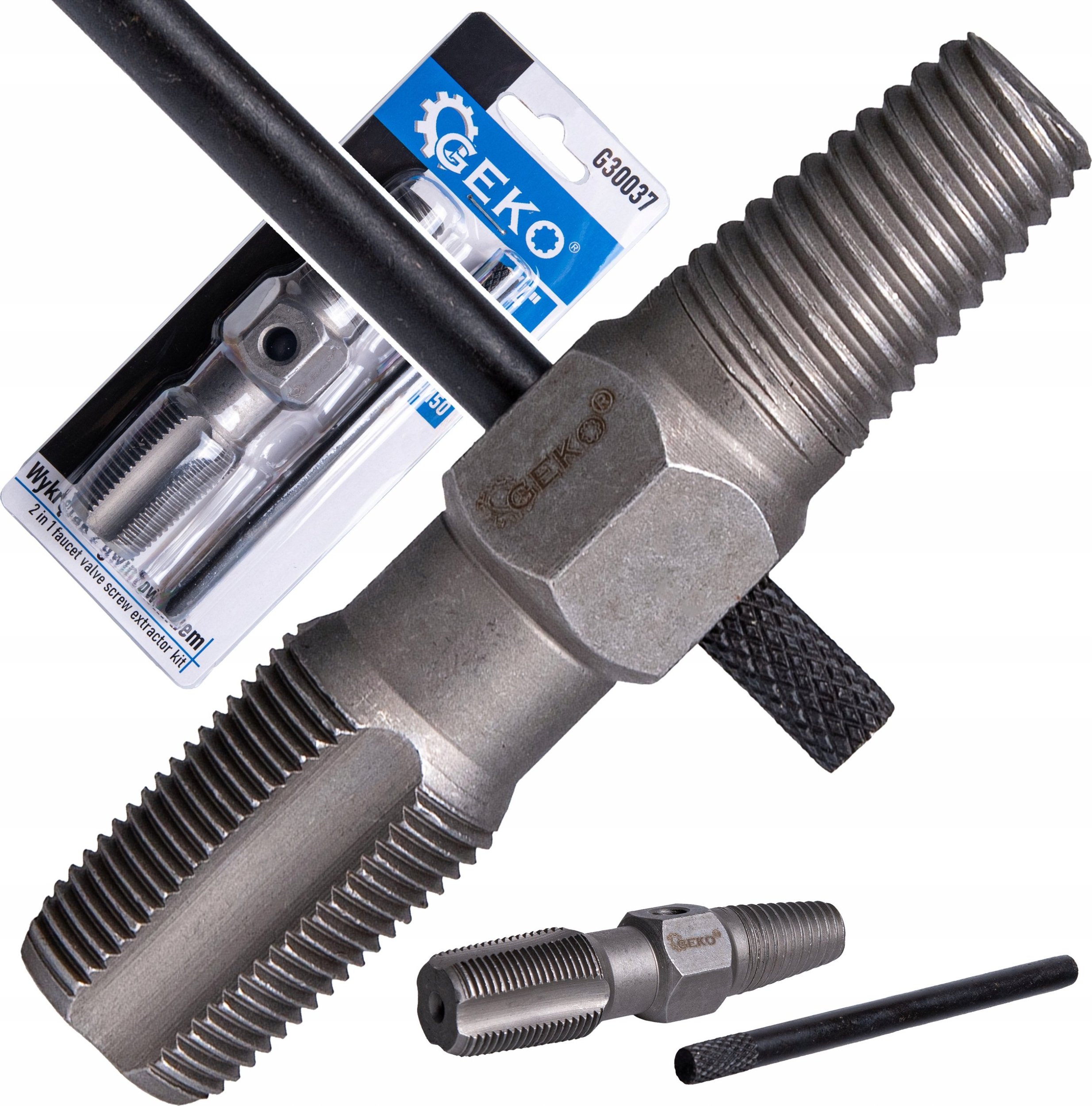 Geko Wykrętak z gwintownikiem do usuwania zerwanych śrub, rur i zaworów 3/4" (100)