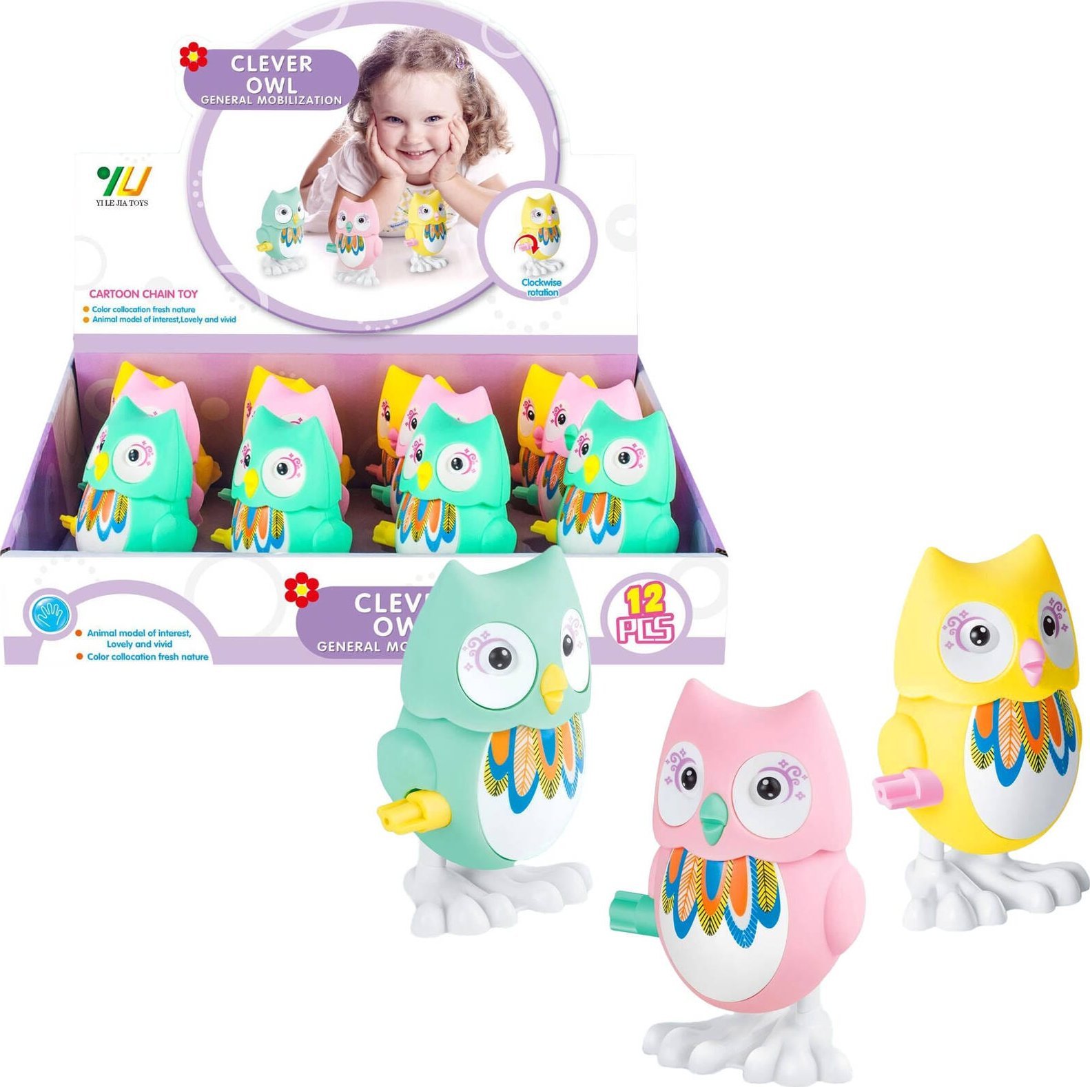 Trifox SOWA NAKRĘCANA 4 KOLORY