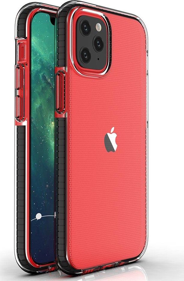 Hurtel Spring Case pokrowiec żelowe etui z kolorową ramką do iPhone 13 Pro czarny