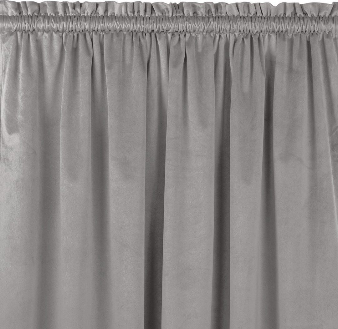 Homede Homede Zasłona VILA velvetowa z tunelem 200x175 szara wzór 2