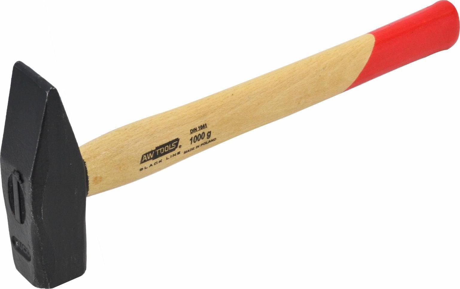 AWTools AWTOOLS MŁOTEK ŚLUSARSKI 1,0 kg TRZONEK DREWNIANY BLACK LINE AW32038BL