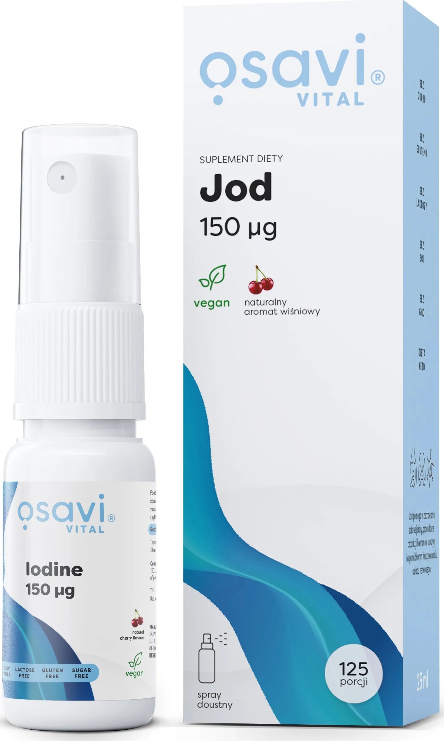 Osavi - Jod Spray Doustny, 150 g, Wiśnia, 25 ml