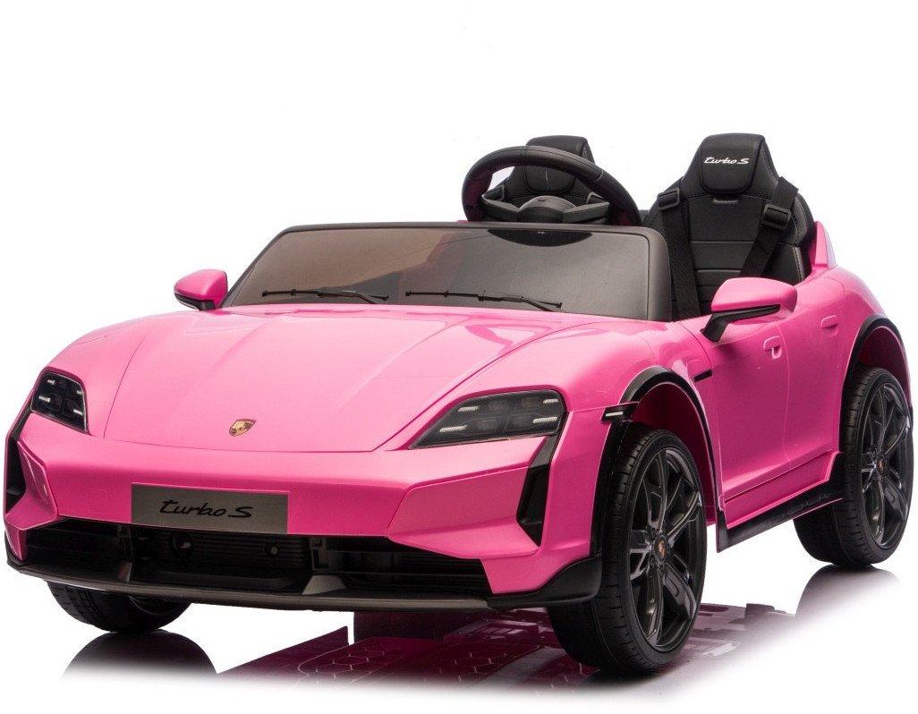 Taycan Turbo S Różowy 24V Licencjonowany Pojazd Elektryczny 2x90W EDUKAMP