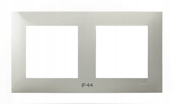 SZAFIR Ramka podwójna do łączników IP-44 kaszmirowy beż RH-2Z/83