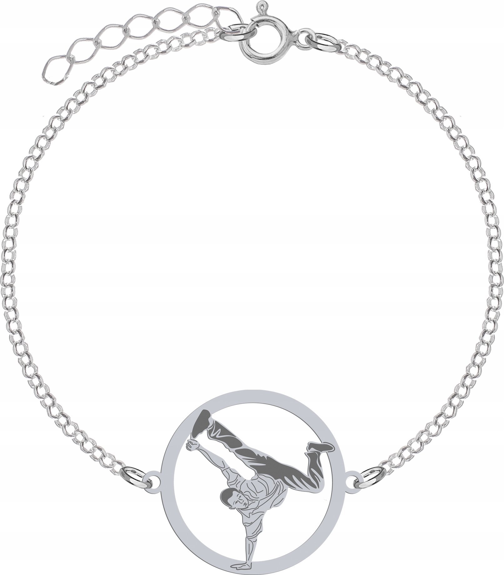 Radziszewska Jewellery Bransoletka Srebrna z Breakdance Łańcuszek Biżuteria 925 GRAWER GRATIS