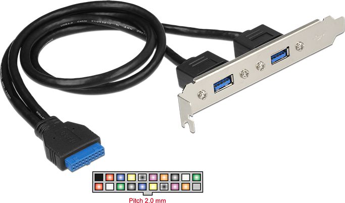 Delock Śledź z 2 portami USB 3.0 (84836)