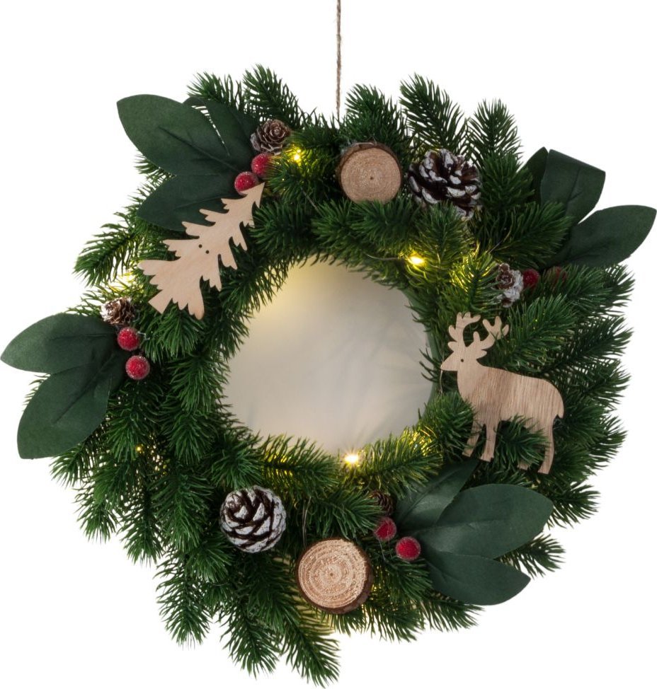 Dekoracja świąteczna xxxxxxxxxxxxxxxx Verk Group (Verk) Stroik świąteczny led wianek dekoracyjny ozdoba na drzwi boże narodzenie Stroik świąteczny led