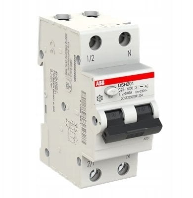 Wyłącznik różnicowo-nadprądowy 1P+N char. C 25A 6kA 30mA AC bezzwłoczny DSH201 C25 AC30 2CSR255070R1254