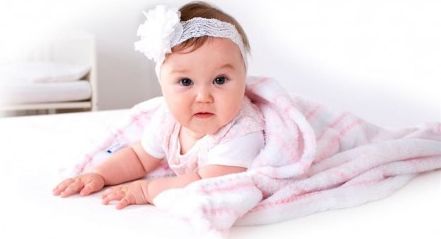 BabyMatex kocyk 75x100 z haftem Ricco dla dziewczynki