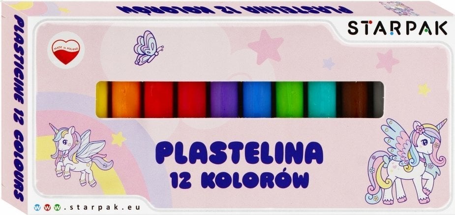 Starpak PLASTELINA 12KOL UNICORN 1STK PUD 1/40