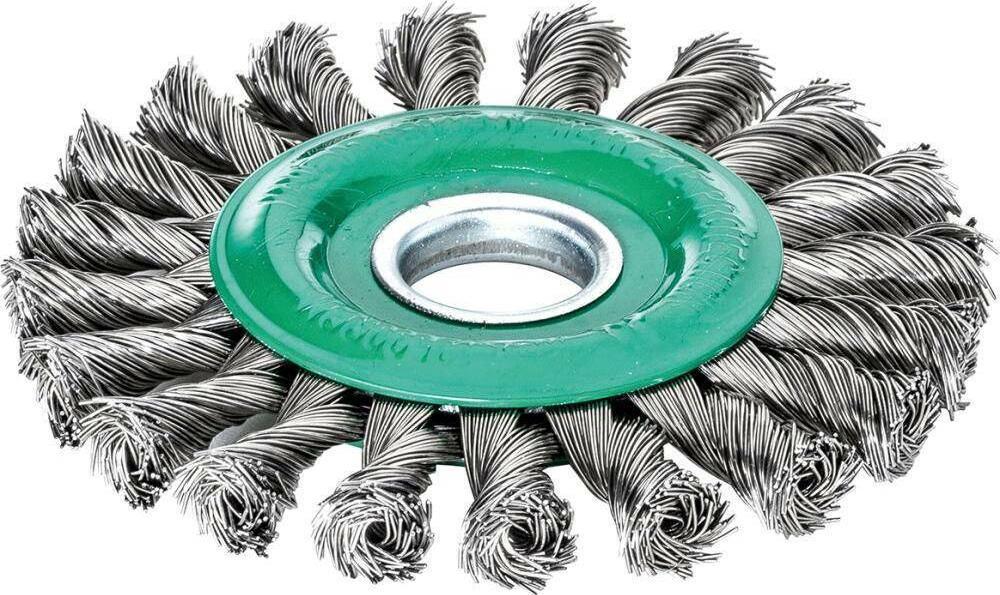 Lessmann Szczotka tarczowa, drut ze stali nierdzewnej (1.4310), pleciony Lessmann